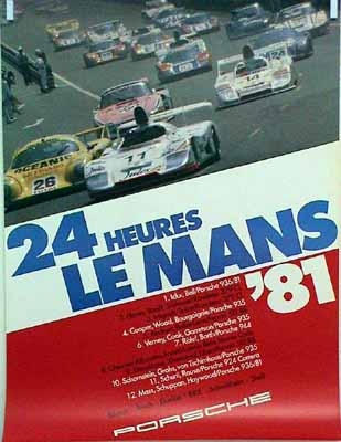 Porsche 24 Stunden Von Le Mans 1981 - Porsche Original Rennplaka