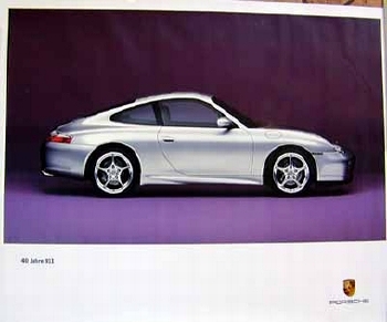 Porsche Original Werbeplakat - 40 Jahre Porsche 911 - Gut Erhalten