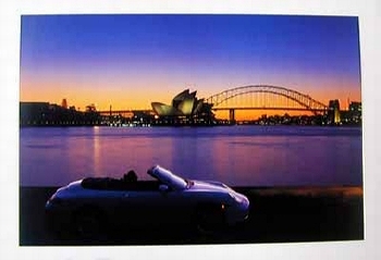 Porsche 911 Carrera Cabriolet In Sidney Australien Poster, 2000