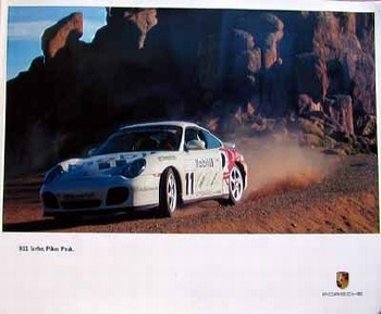 Porsche Original Werbeposter - Porsche 911 Turbo Pikes - Gut Erhalten