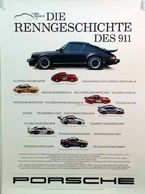 Die Renngeschichte Des 911 - Porsche Original Poster