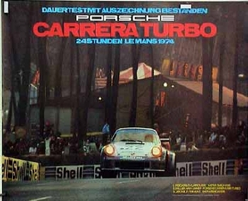 Porsche Carrera Turbo Werbung - Porsche Original Rennplakat