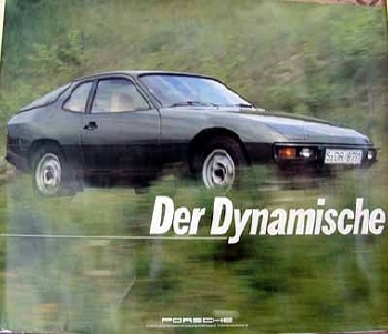 Porsche Original Werbeplakat1980 - Porsche 924 - Leichte Gebrauchsspuren