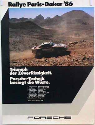Porsche Original Ralley Paris-dakar 1986