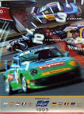 Porsche Original Rennplakat 1995 - Supercup - Gut Erhalten