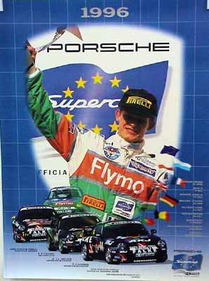 Porsche Original Rennplakat 1996 - Supercup - Gut Erhalten