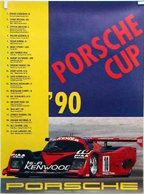 Porsche Original Rennposter 1990 - Porsche Cup - Neutwertig