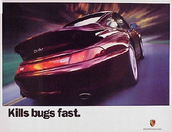 Porsche Turbo Poster - Kills Bugs Fast