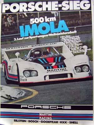 Porsche Original Rennplakat 1976 - 500km Imola - Gut Erhalten