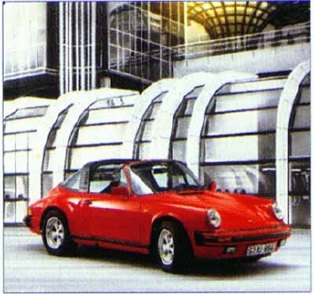 Porsche 911 Carrera Targa Poster, 1989