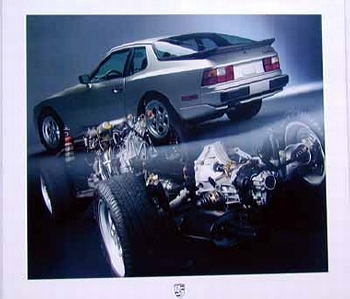 Porsche 924 Turbo Poster, 1986