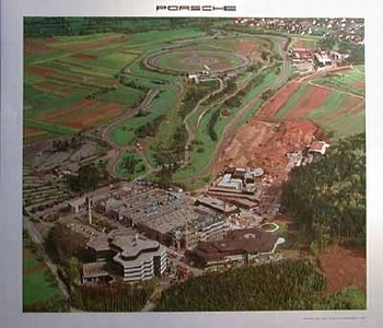 Foto Of Porsche Factory Poster, 1987