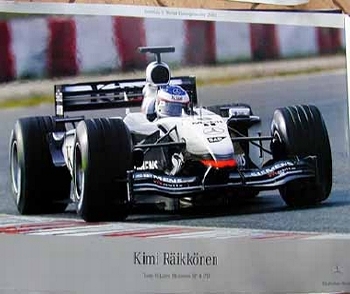 Mercedes-benz Original Rennplakat Kim Raikkönen