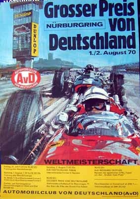 Original Avd Rennplakat 1970 Grosser