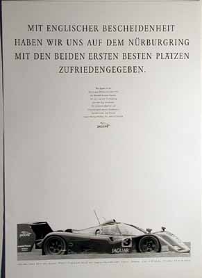 Original Jaguar Poster 1981, Rennen Nürburgring