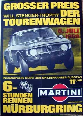 Original Nürburgring Plakat 1969 Grosser