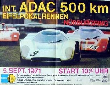 Original Rennplakat 1971 Int Adac