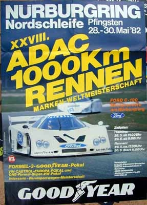 Original Rennplakat 1982 Xxviii Adac