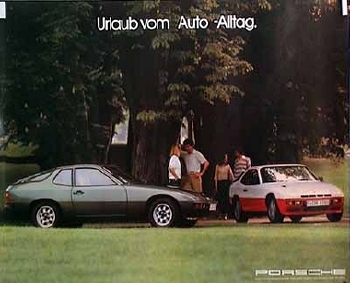 Porsche Original Werbeplakat 1979 - Porsche 924/924 Turbo - Gut Erhalten