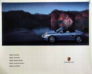 Porsche Original Werbeplakat - Porsche Boxster - Gut Erhalten