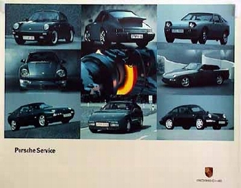 Porsche Original Werbeplakat - Porsche 911 964 924 993 968 - Gut Erhalten