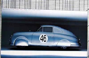 Porsche 356 Aluminium Coupé Le Mans 1951. Poster 2000