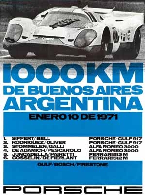 1000 Km Buenos Aires 1971 - Porsche Reprint
