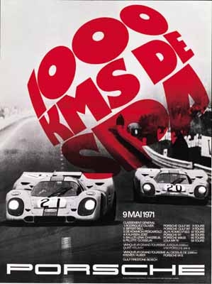 1000 Km Spa 1971 - Porsche Reprint