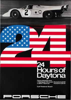24 Stunden Von Daytona 1970 - Porsche Reprint Poster