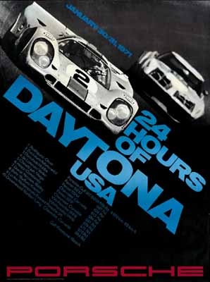 Porsche Rennplakat Reprint 24 Hours