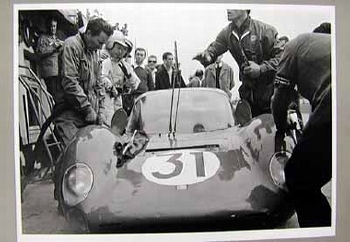 1000 Km At The Nurburgring 1965. Nino Vaccarella In His Ferrari Dino 166 P.