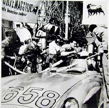 Fangio. 22. Mille Miglia. Mercedes. 70 Jahre Agip Poster, 1996 F