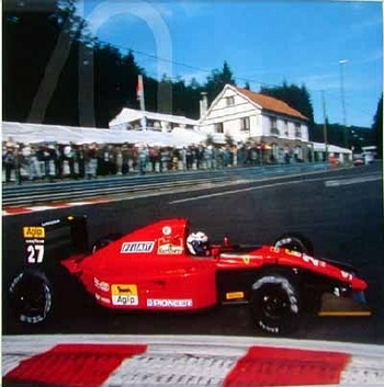 Prost On Ferrari. Formula 1 . 70 Years Agip Poster, 1996