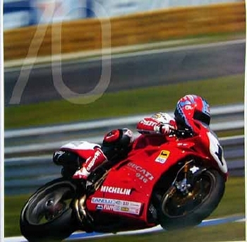 Carl Fogerty On Ducati. 70 Years Agip Poster, 1996