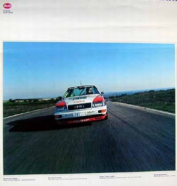 Audi Original Poster 1991. Audi Quattro Sport