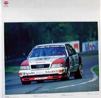 Audi Original Poster 1991. Audi Quattro Sport