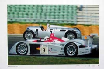 Auto Union Silberpfeil - Audi R8 Poster, Audi Original Poster 20