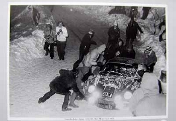 Monte Carlo Rallye 1973. Darniche/mahe Renault Alpine A110 1800.