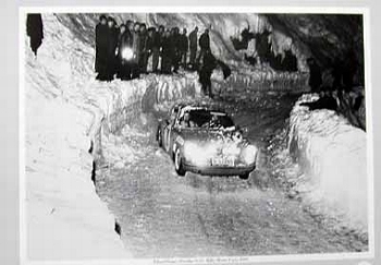 Rally Monte Carlo 1969. Elford And Stone In Their Porsche 911s.