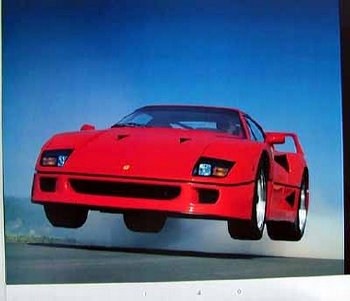 Ferrari F40 Airborne Poster