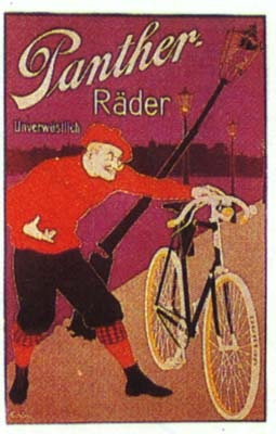 Klassische Werbung Fahrrad Panther