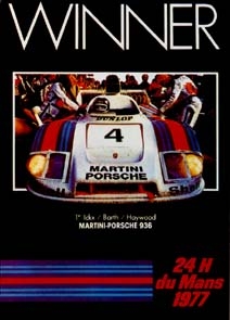 Porsche Race Reprint 24 H24h Le Mans 1977 - Porsche Reprint - Small Poster