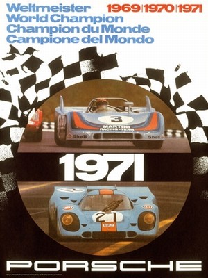 Porsche Rennplakat Welmeister 1971