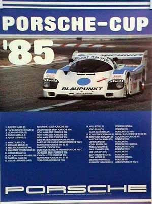 Porsche Original Rennplakat 1985 - Porsche Cup - Neuwertig