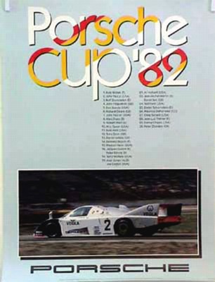 Porsche Original Racing Poster 1982 - Porsche Cup - Good Condition