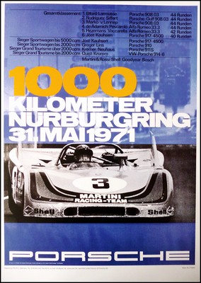 1000 Km Nurburgring 1971 - Porsche Reprint