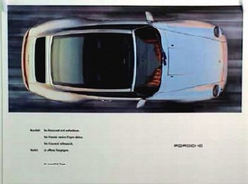 Porsche Original Werbeplakat 1996 - Porsche 993 Targa - Gut Erhalten