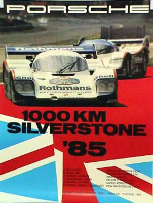 Porsche Original 1985 - 1000 Km Silverstone - Gut Erhalten