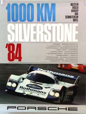 Porsche Original 1984 - 1000 Km Silverstone - Gut Erhalten