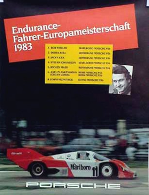 Porsche Original 1983 - Endurance Fahrer-europameisterschaft - Leichte Gebrauchsspuren